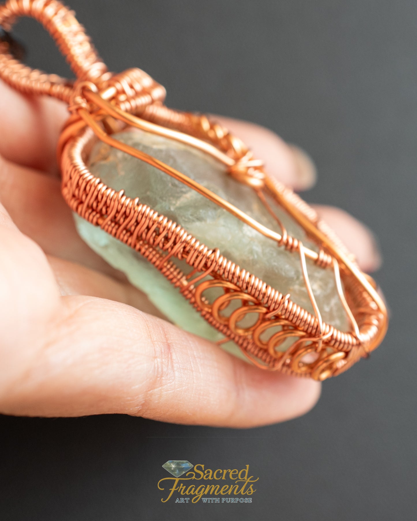 Fluorite in Copper Spirals