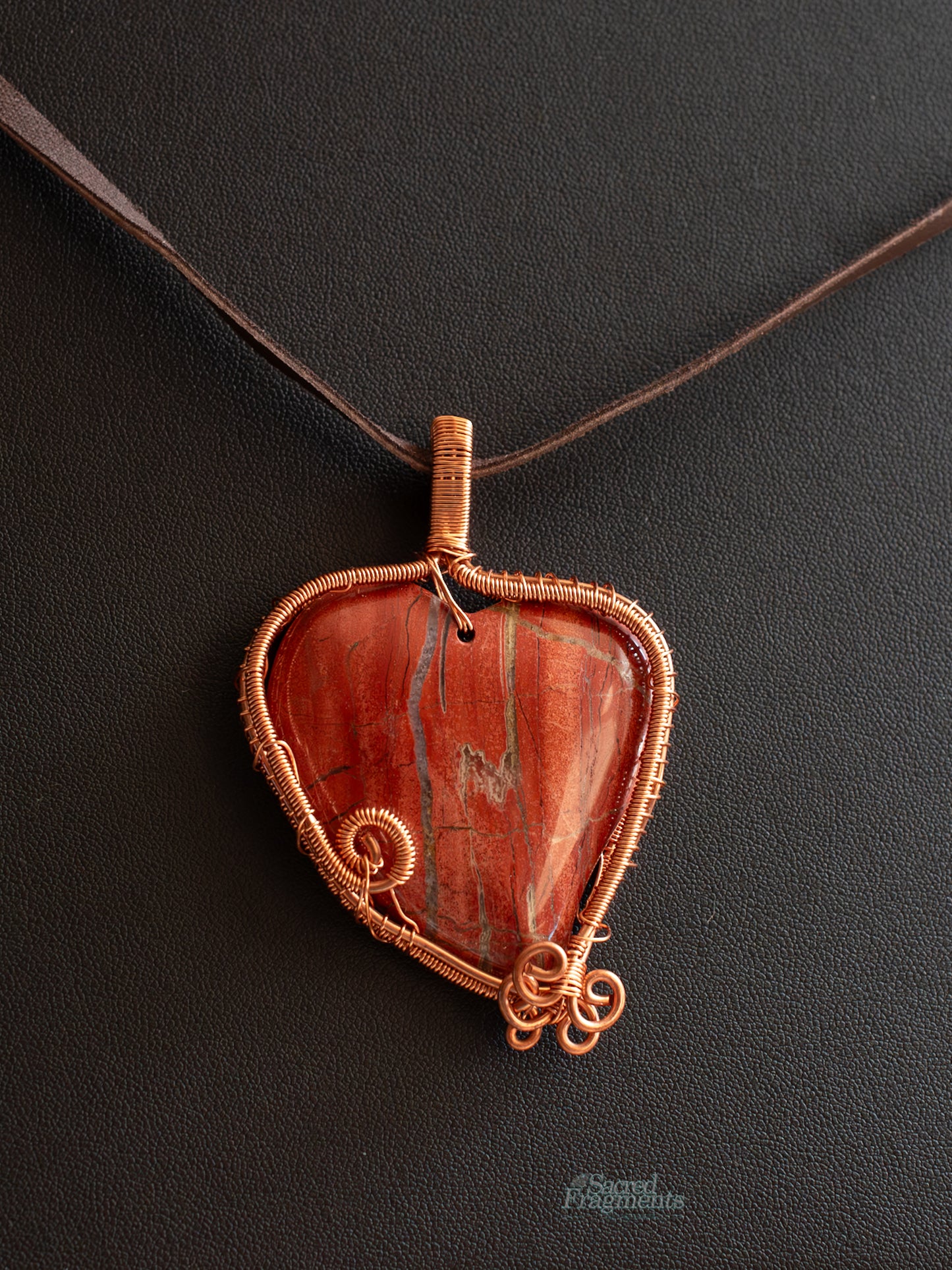 Red Jasper Heart Pendant