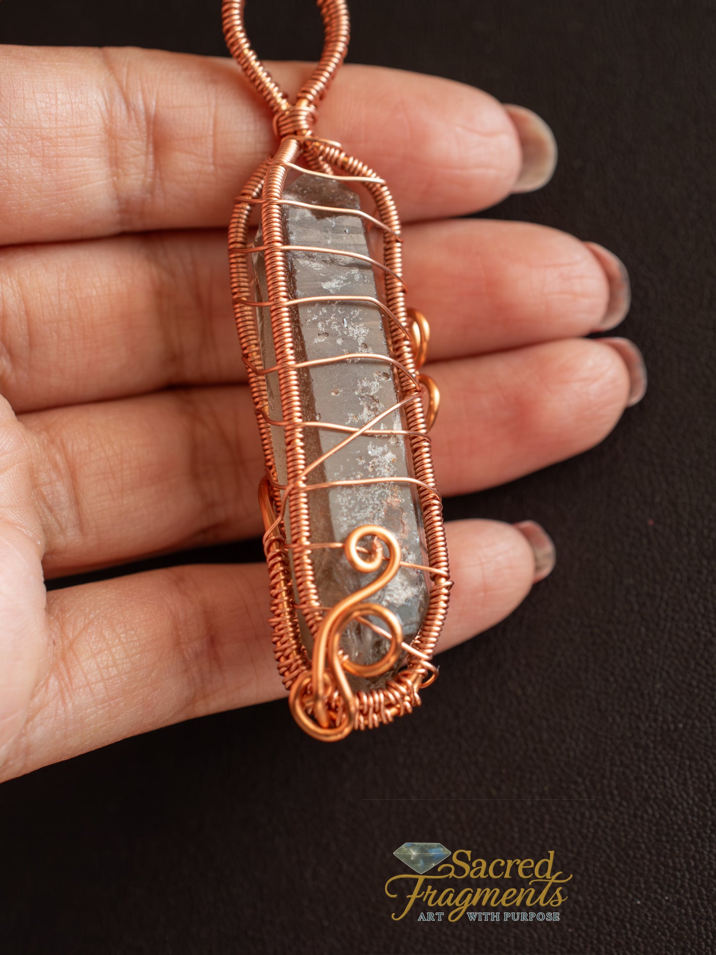 The Angel's Navigator Copper Wrapped Pendant