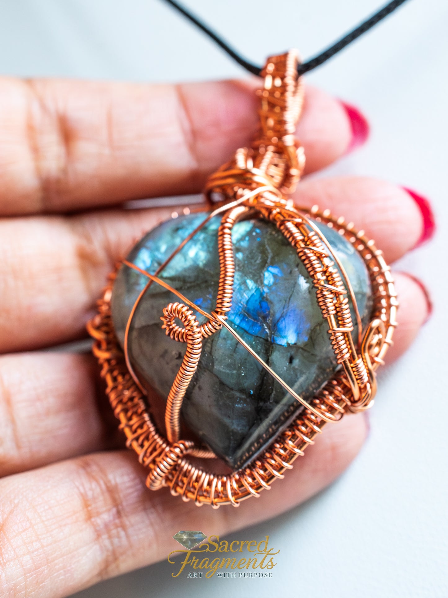 Labradorite Crystal Copper Wrapped - Protection Amulet