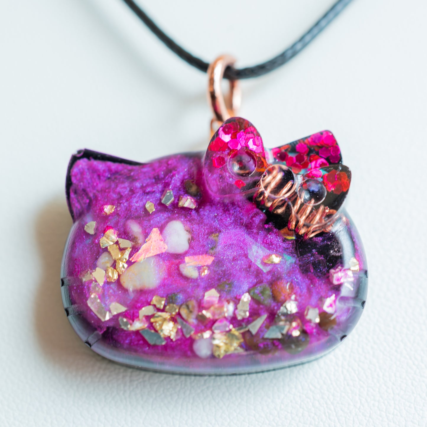 Cosmic Kitty Face Orgone Pendant