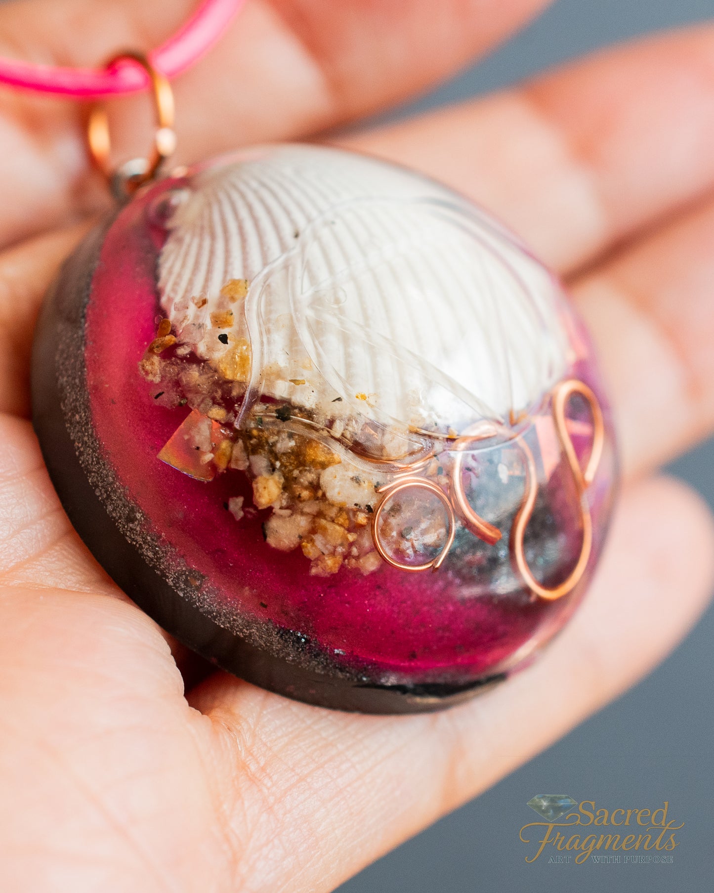 Third Eye Activation - Chakra Orgone Pendant - Shungite Stone