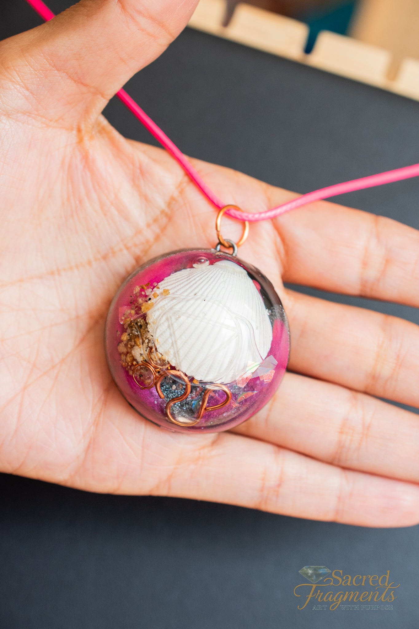 Third Eye Activation - Chakra Orgone Pendant - Shungite Stone