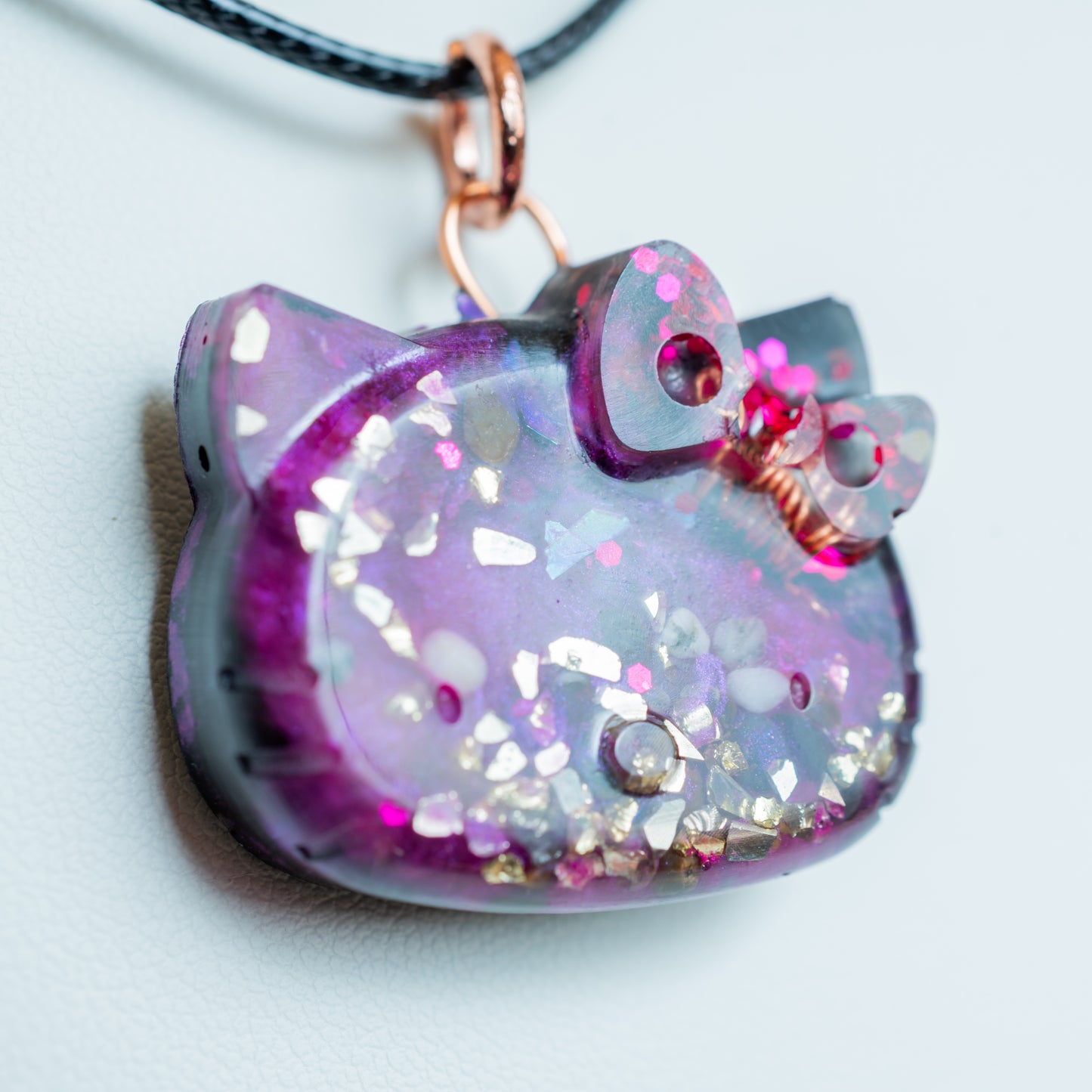 Cosmic Kitty Face Orgone Pendant