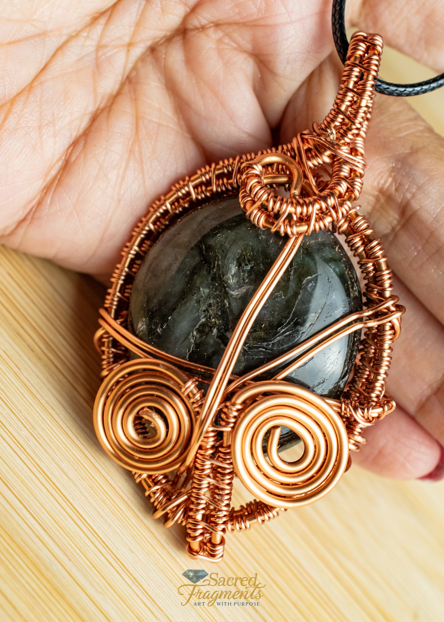 Labradorite Crystal Copper Wrapped - Protection Amulet