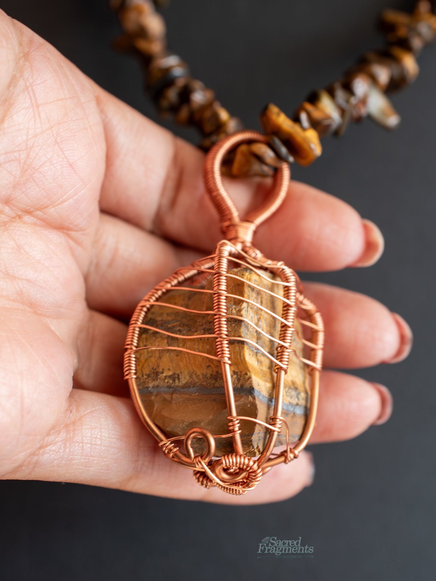Strength and Resiliency - Copper Wrapped Tiger Eye Crystal