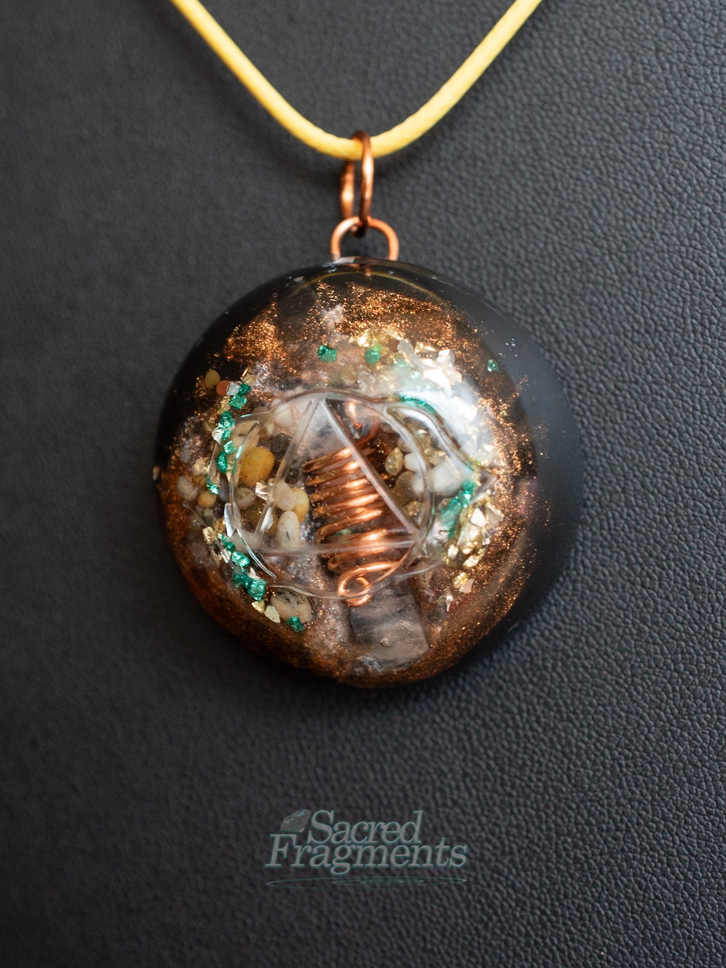 Third Eye Activation Chakra Orgone Pendant with Shungite Stone