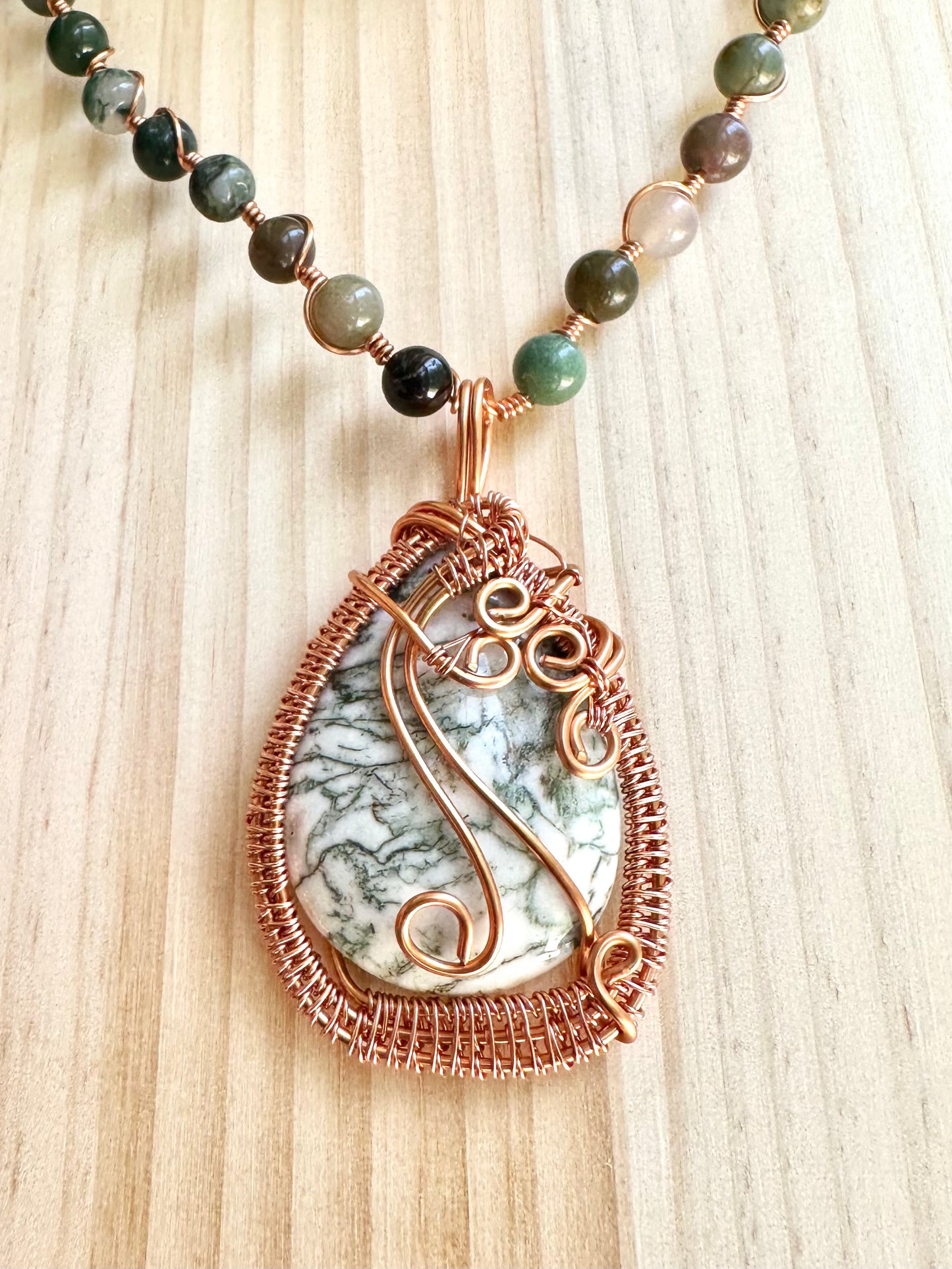 Abundance Stone New Beginnings Moss Agate Amulet