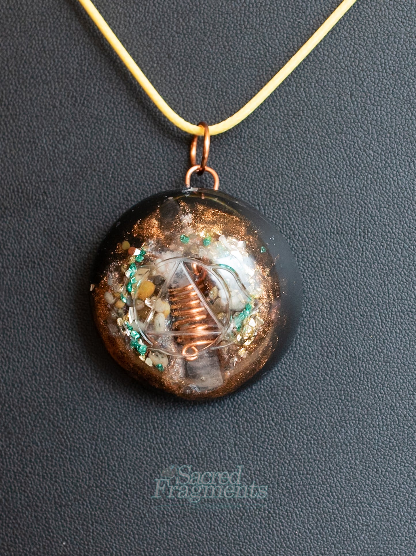 Third Eye Activation Chakra Orgone Pendant with Shungite Stone