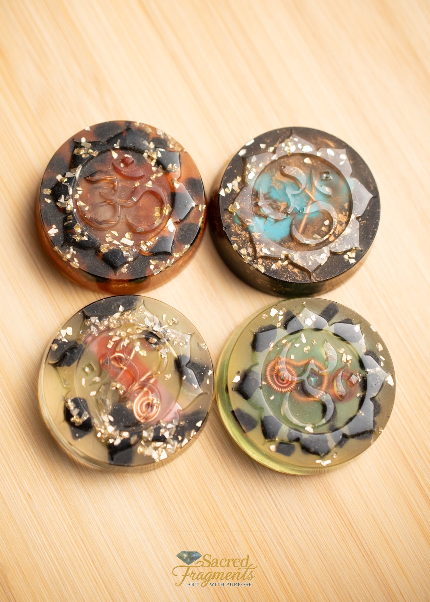 Om Aum Ohm  Orgonite Energy Pocket Piece