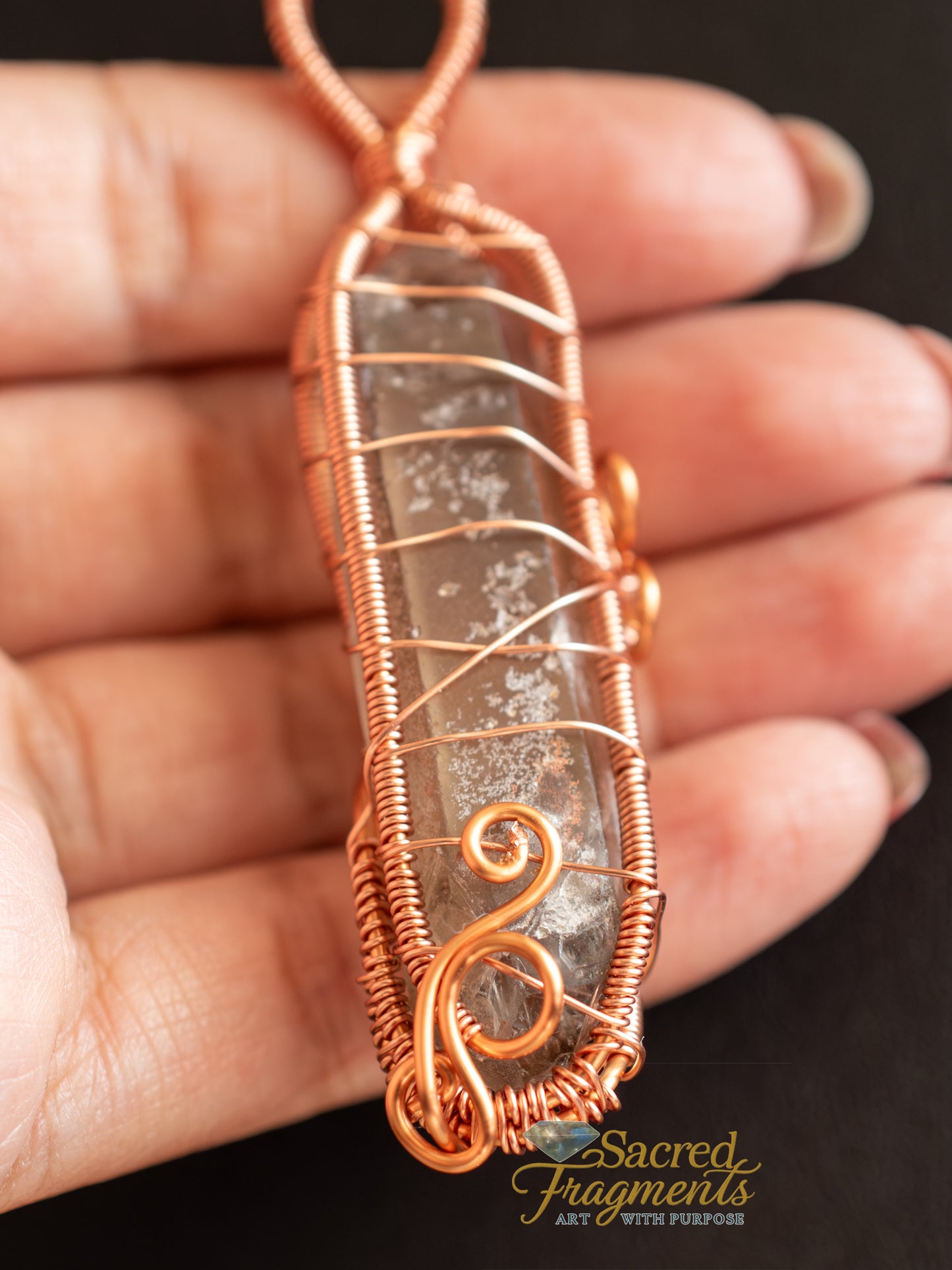 The Angel's Navigator Copper Wrapped Pendant