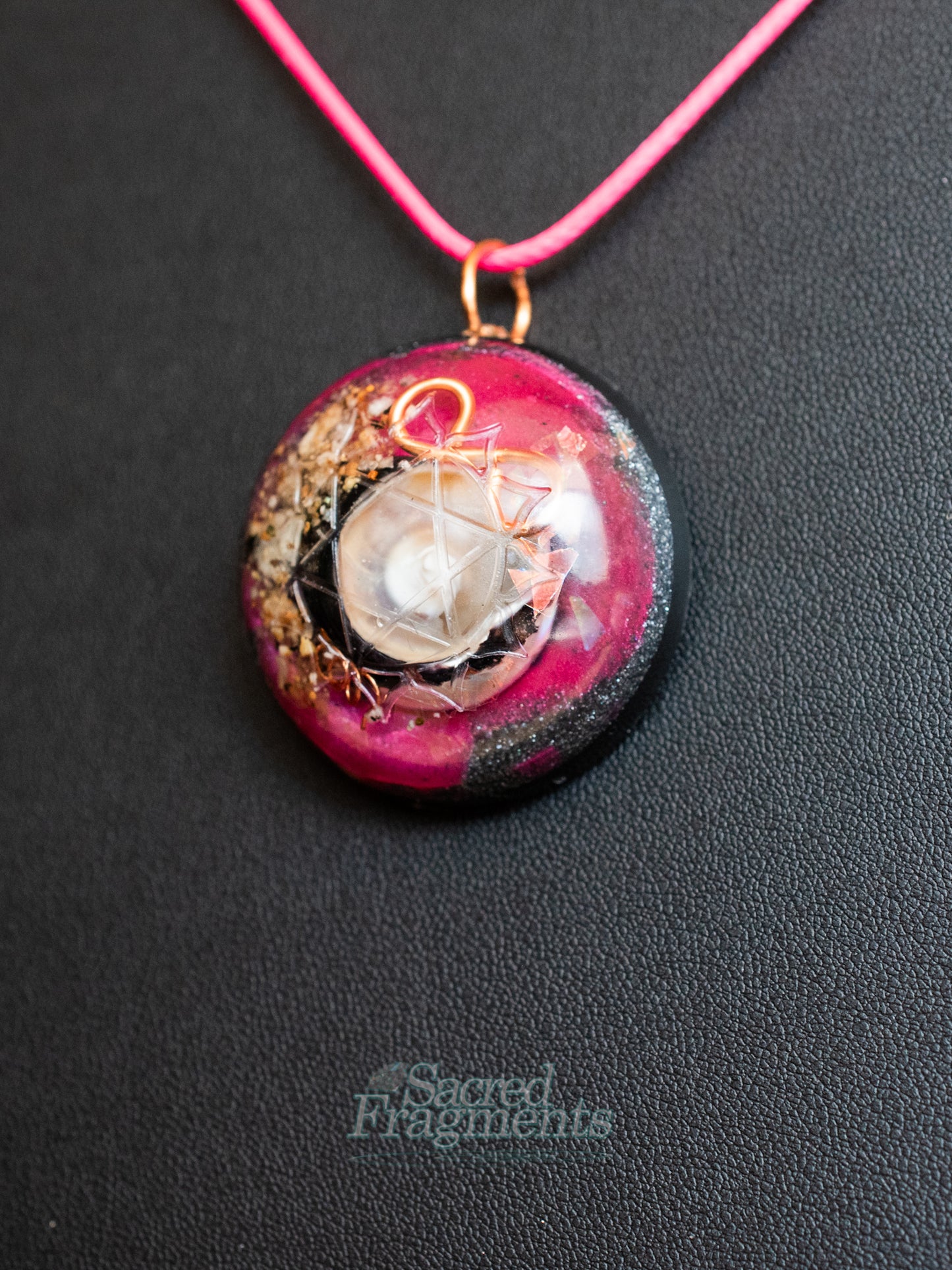 Heart Chakra Orgone Pendant with Shungite Stone