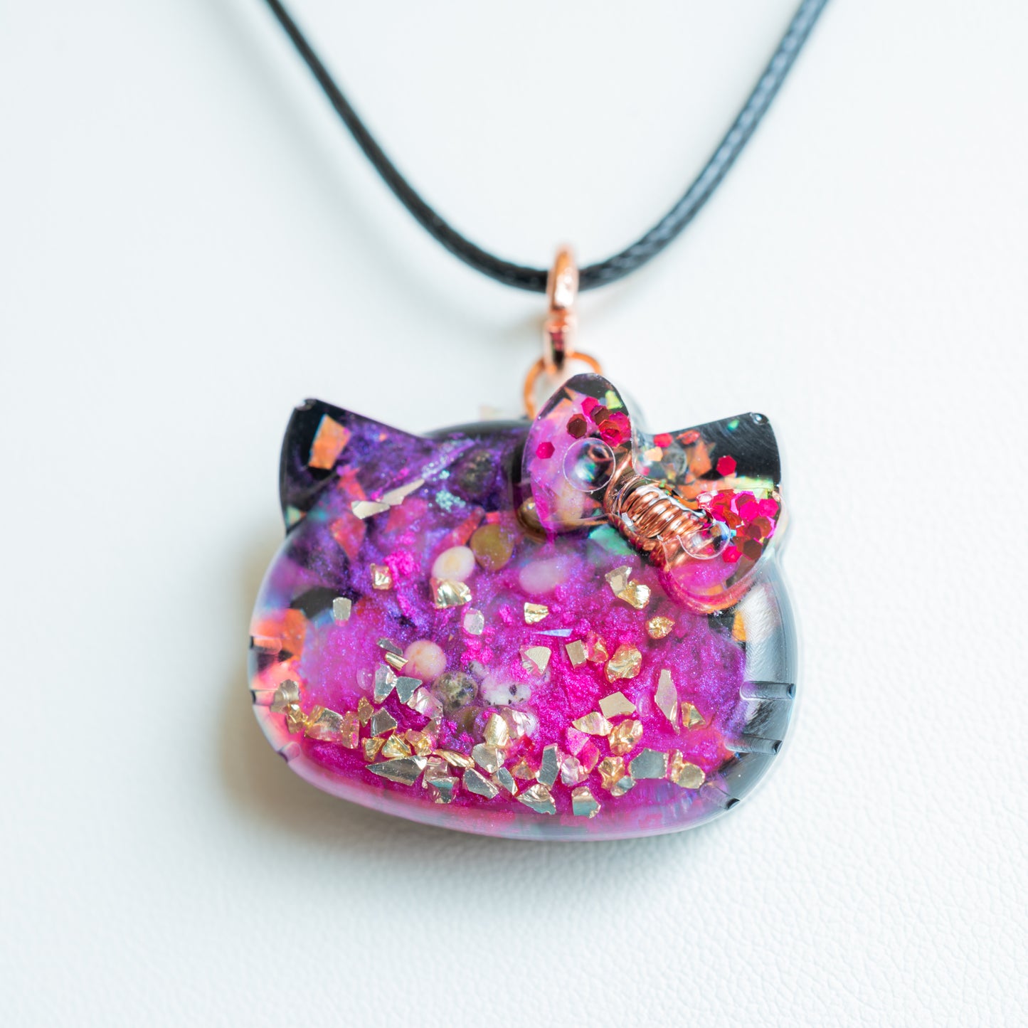 Cosmic Kitty Face Orgone Pendant