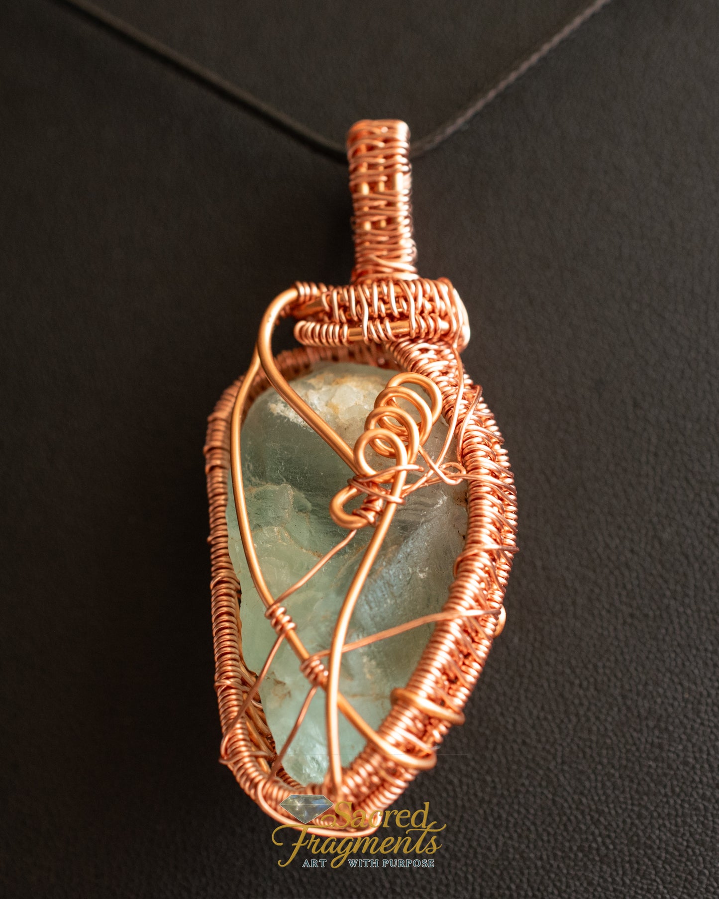 Fluorite in Copper Spirals