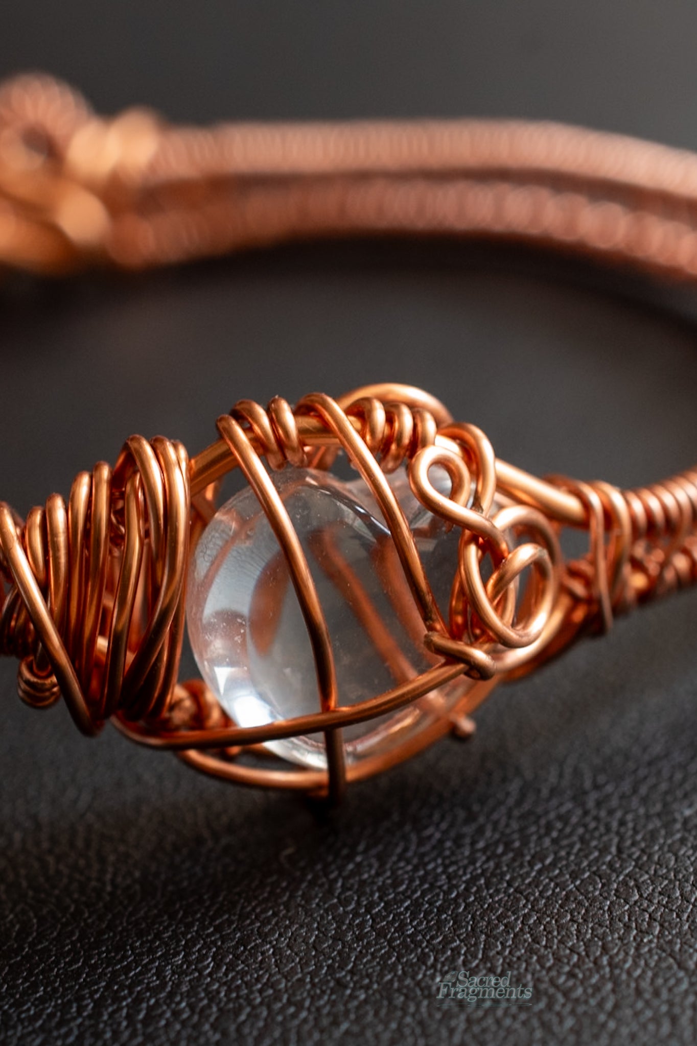 Powerful Quartz Heart Copper Weaved Bracelet