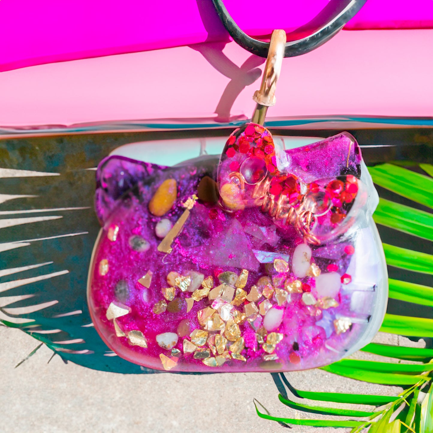 Cosmic Kitty Face Orgone Pendant