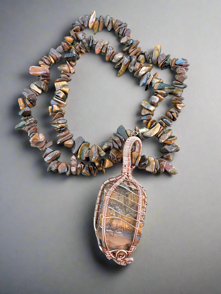 Strength and Resiliency - Copper Wrapped Tiger Eye Crystal
