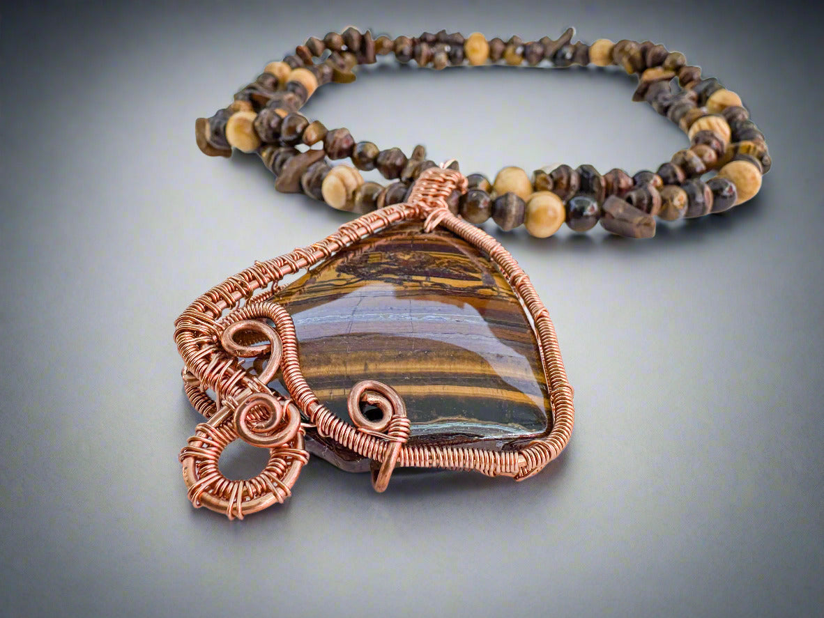 Confidence Booster - Copper Wrapped Tiger Eye Crystal