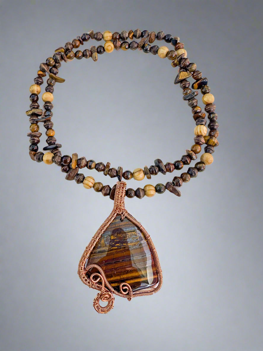 Confidence Booster - Copper Wrapped Tiger Eye Crystal