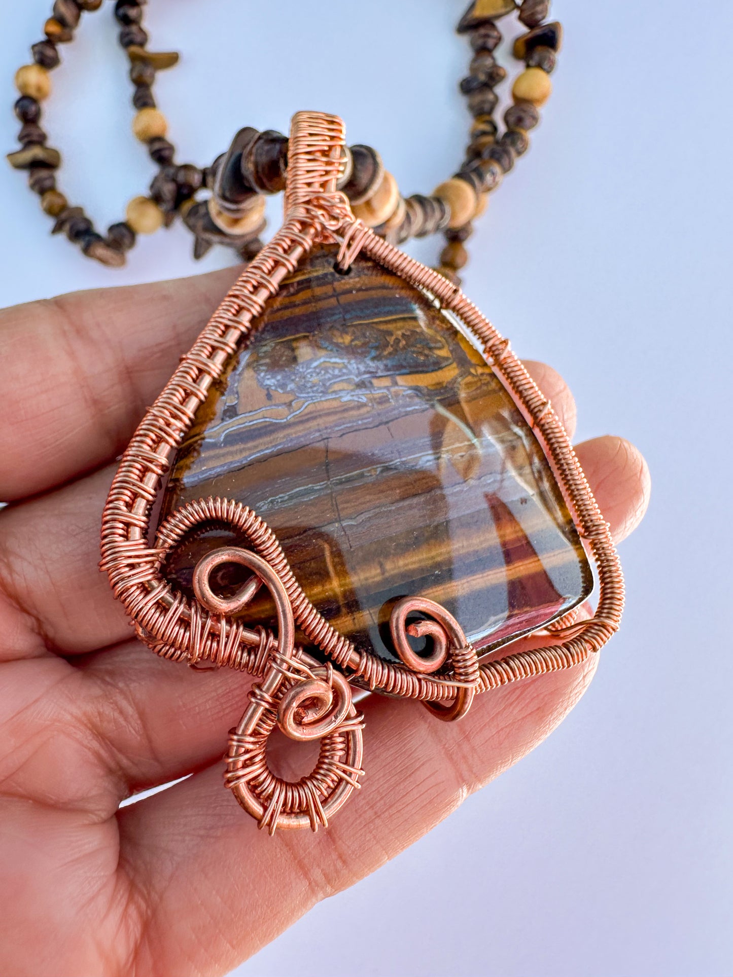 Confidence Booster - Copper Wrapped Tiger Eye Crystal
