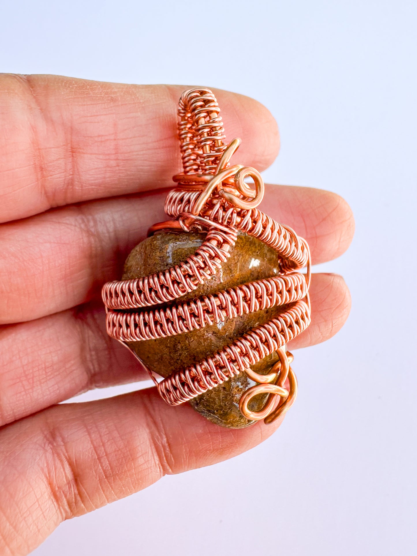 Emotional Support Ocean Jasper Pendant