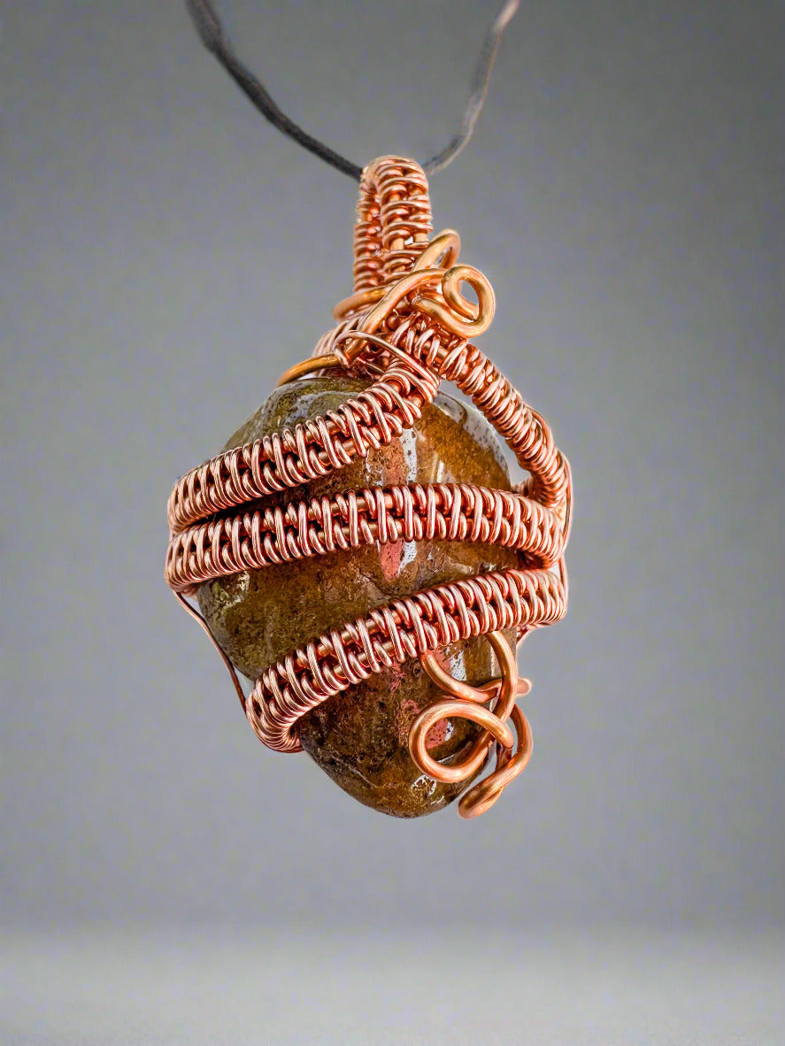 Emotional Support Ocean Jasper Pendant