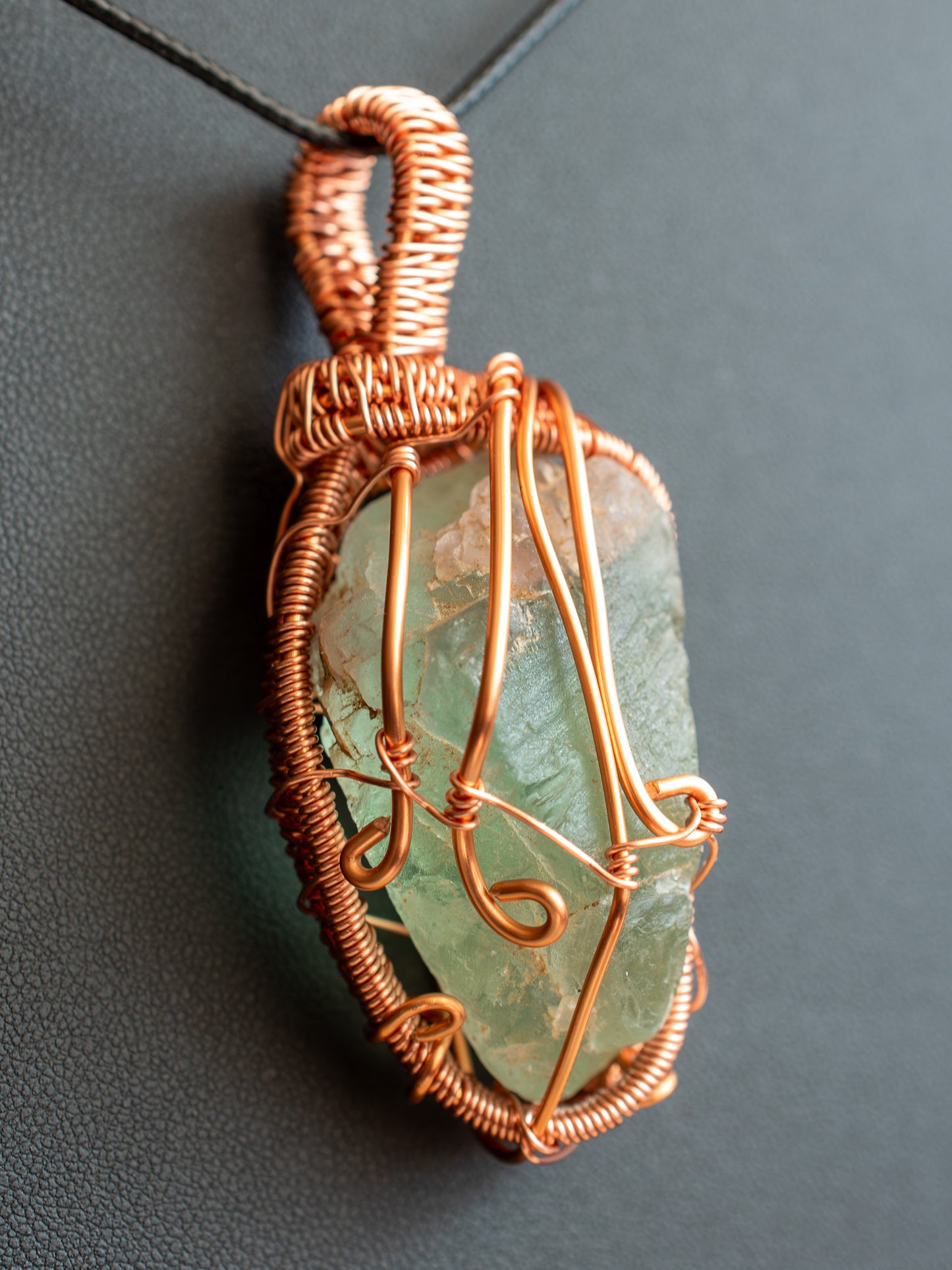 Fluorite in Copper Spirals