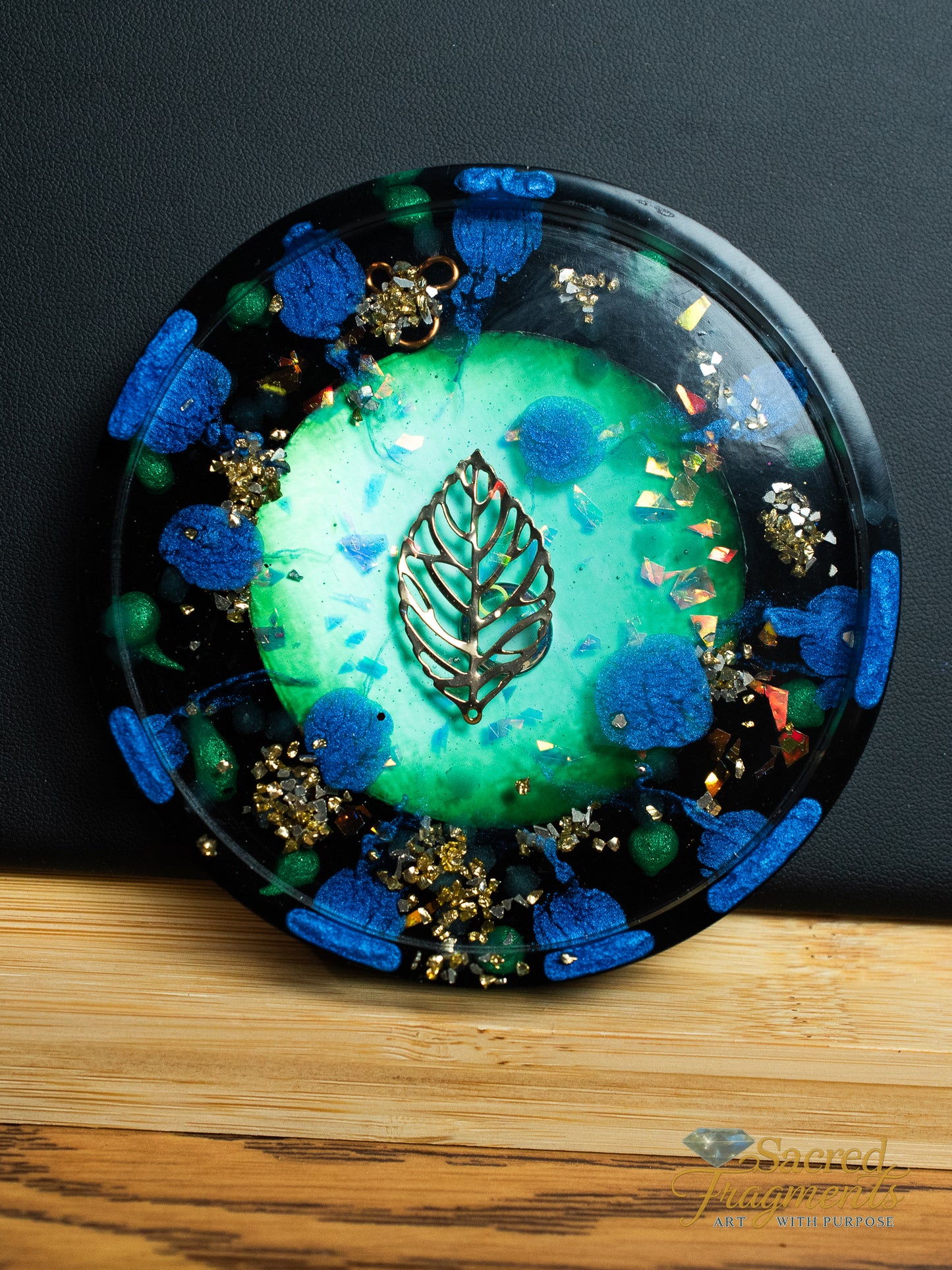 Coaster Spring Leaf - Shungite