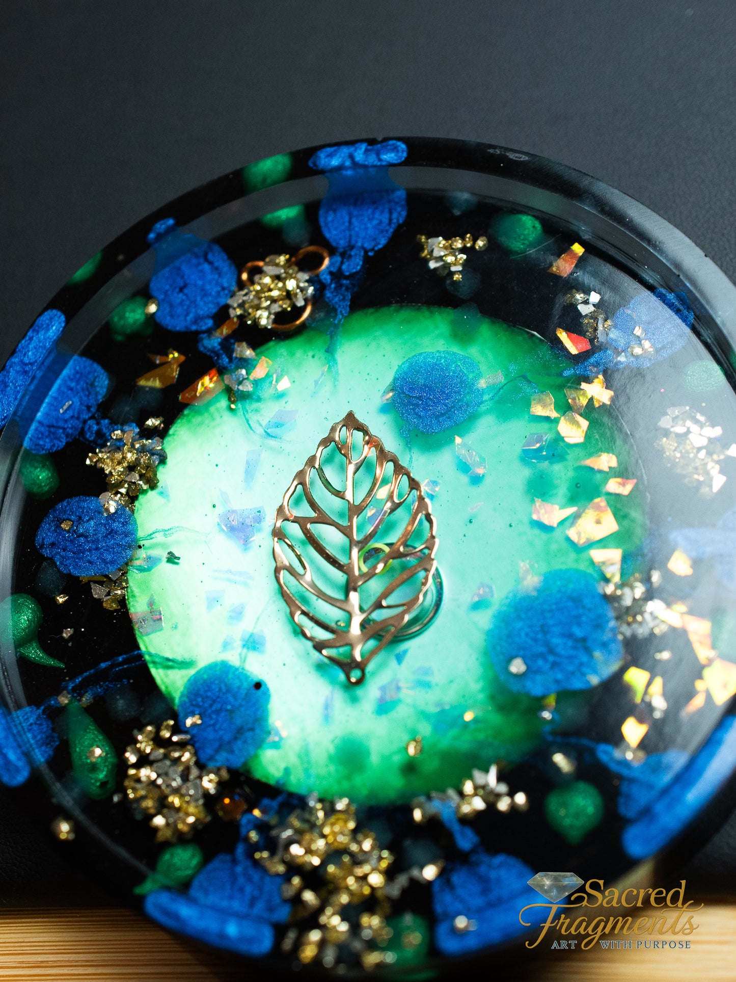 Coaster Spring Leaf - Shungite