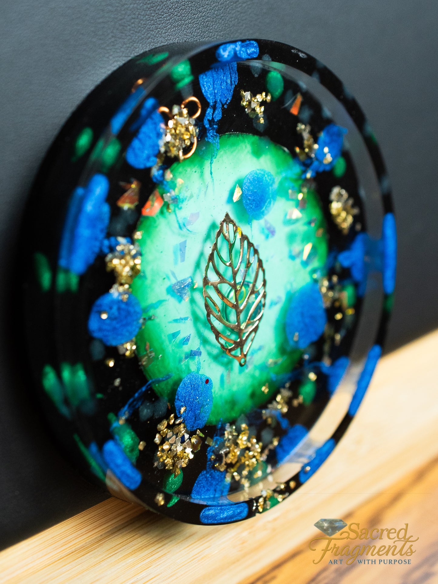 Coaster Spring Leaf - Shungite