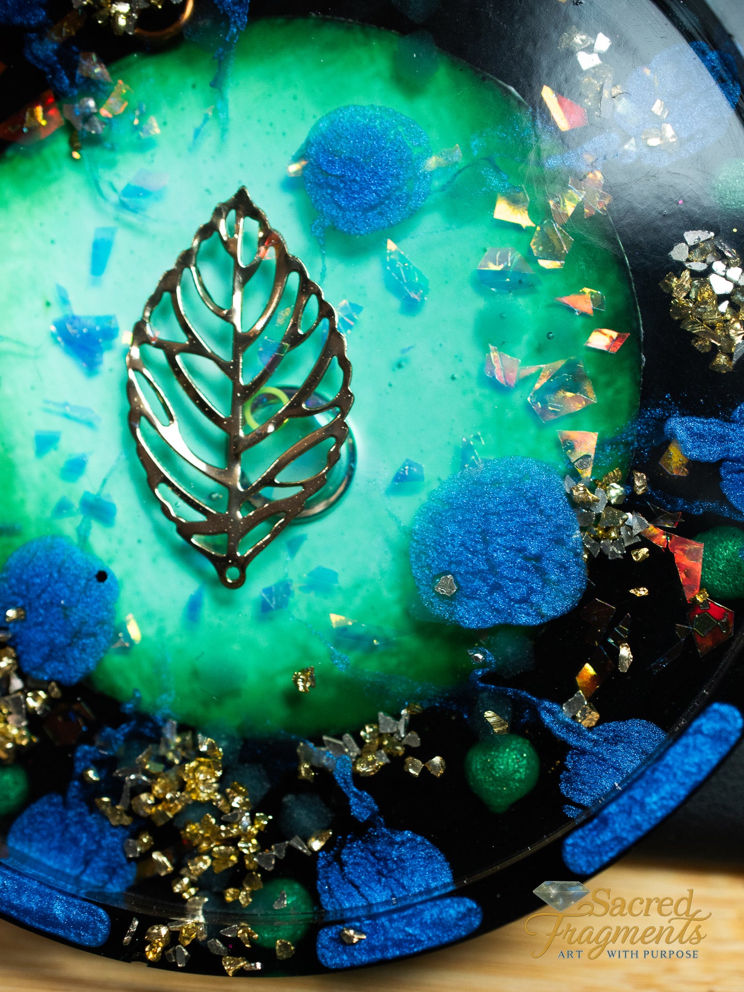 Coaster Spring Leaf - Shungite