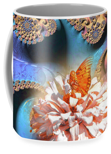 Abstract and Butterfly on a flower - Mug