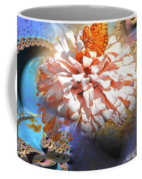 Abstract and Butterfly on a flower - Mug