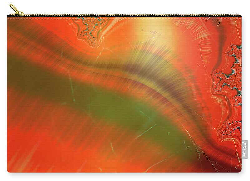 Abstract Oranges and Greens - Zip Pouch