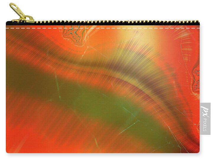 Abstract Oranges and Greens - Zip Pouch