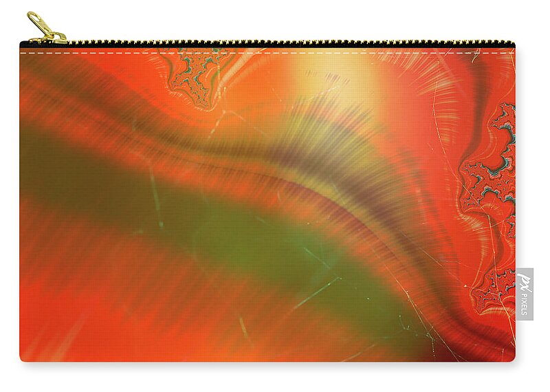 Abstract Oranges and Greens - Zip Pouch