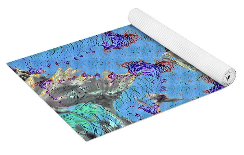 All attention on the Butterfly and Flower Art  - Yoga Mat