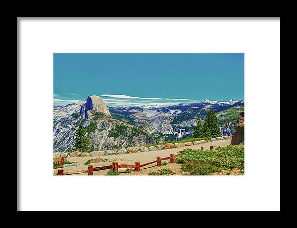 Amazing Glacier Point Landscape of Half Dome and Waterfall - Framed Print