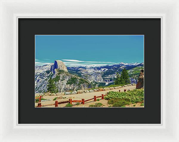 Amazing Glacier Point Landscape of Half Dome and Waterfall - Framed Print