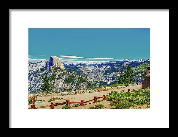 Amazing Glacier Point Landscape of Half Dome and Waterfall - Framed Print