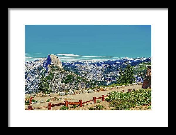 Amazing Glacier Point Landscape of Half Dome and Waterfall - Framed Print