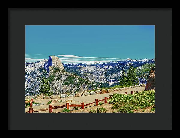 Amazing Glacier Point Landscape of Half Dome and Waterfall - Framed Print