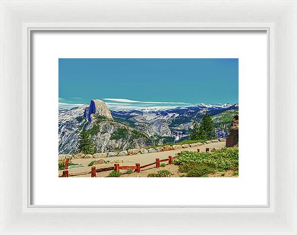 Amazing Glacier Point Landscape of Half Dome and Waterfall - Framed Print