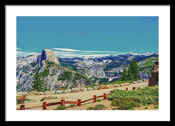 Amazing Glacier Point Landscape of Half Dome and Waterfall - Framed Print