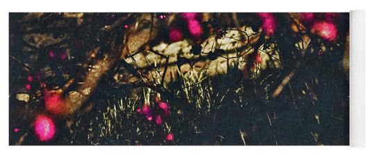 Artistic Blurs of Pink Flowers - Yoga Mat
