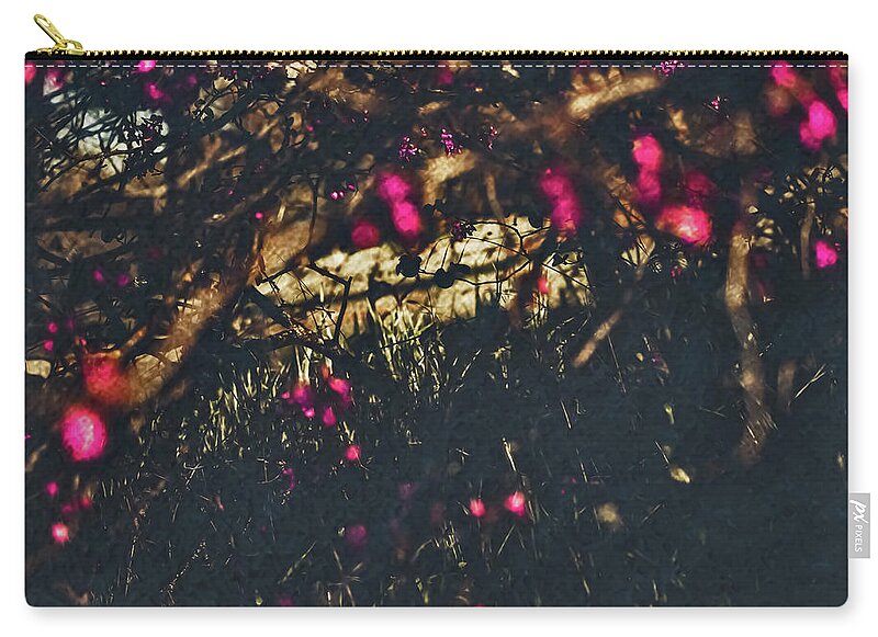 Artistic Blurs of Pink Flowers - Zip Pouch