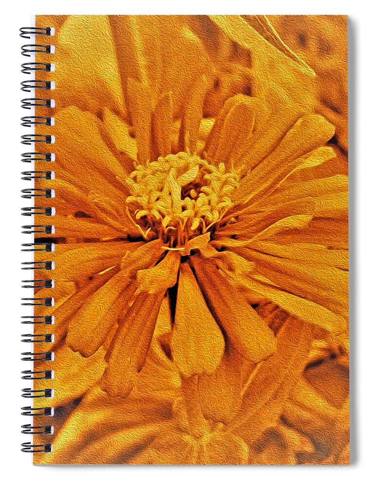 Artistic Image of a Yellow Flower - Spiral Notebook