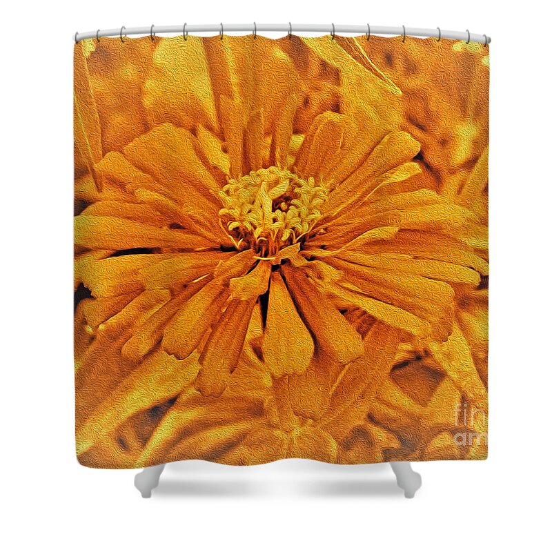 Artistic Image of a Yellow Flower - Shower Curtain