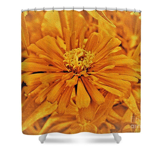 Artistic Image of a Yellow Flower - Shower Curtain