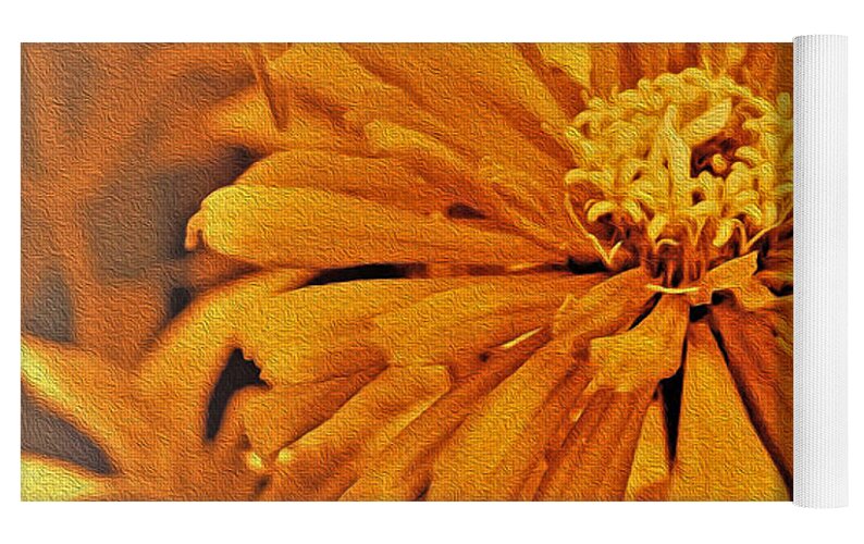 Artistic Image of a Yellow Flower - Yoga Mat